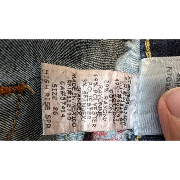 True Religion size 26 High Rise Skinny Dark Jeans - Picture 12 of 16